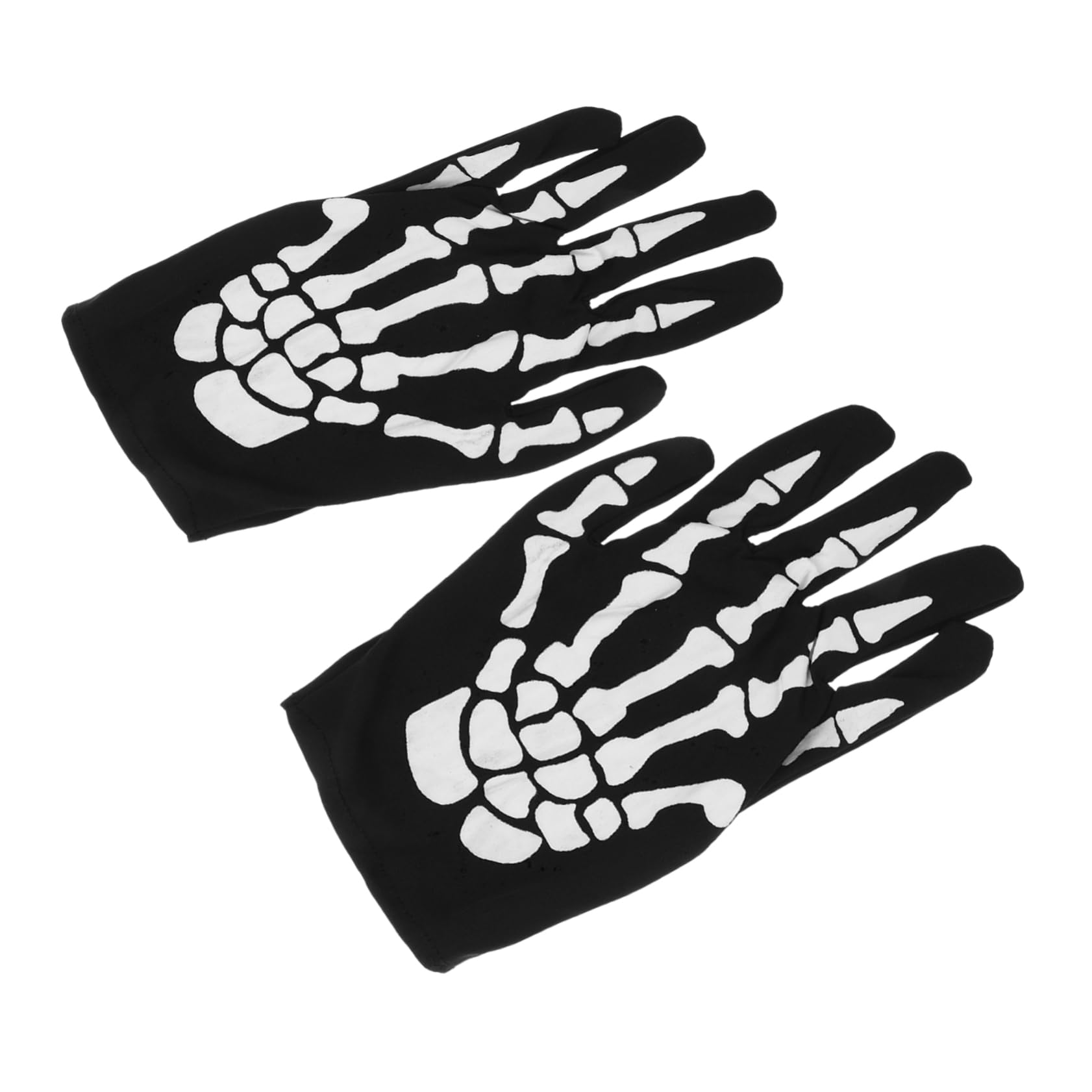NOLITOY Skull Bone Glove Halloween Glove Fingerless Gloves for Women Halloween Costume Gloves Halloween Skull Costume Scary Party Props Halloween Skeleton Masks for Adults Skull Mask Black