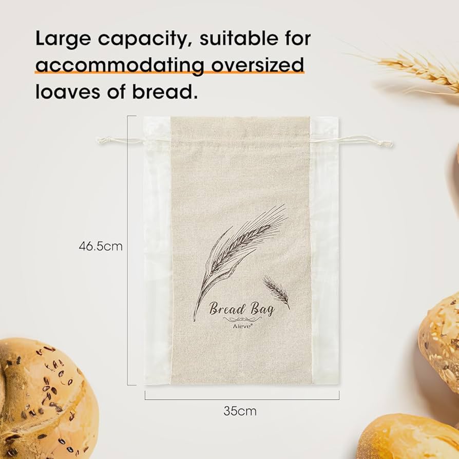 Amazon.com: AIEVE Linen Bread Bags, 2 Pack Reusable Bread Amazon.com: AIEVE Linen Bread Bags, 2 Pack Reusable Bread