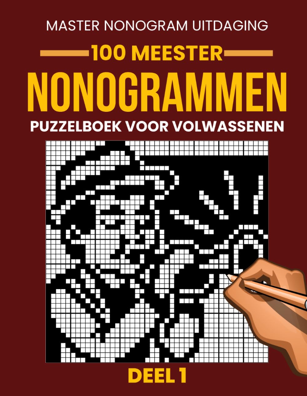 Nonogrammen Puzzelboek voor Volwassenen – Deel 1: 100 Uitdagende Nonogrammen | Grote Roosters van 35×35 tot 50×50 | Japanse Logische Puzzels (Picross, Hanjie & Griddlers)