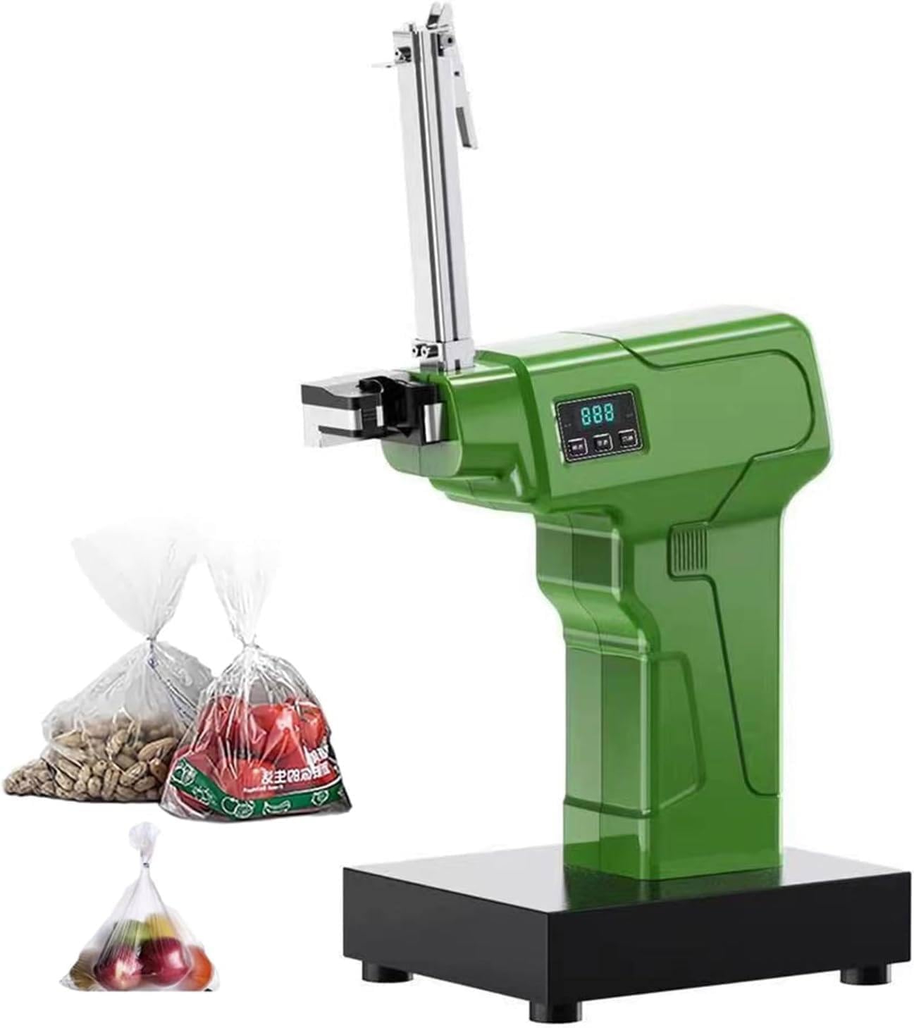 Genérico Cortadora automática de Salchichas con Dispositivo antipinzamiento, Herramienta de empaquetado silenciosa para Uso en supermercados y Tiendas de alimentación (Verde)