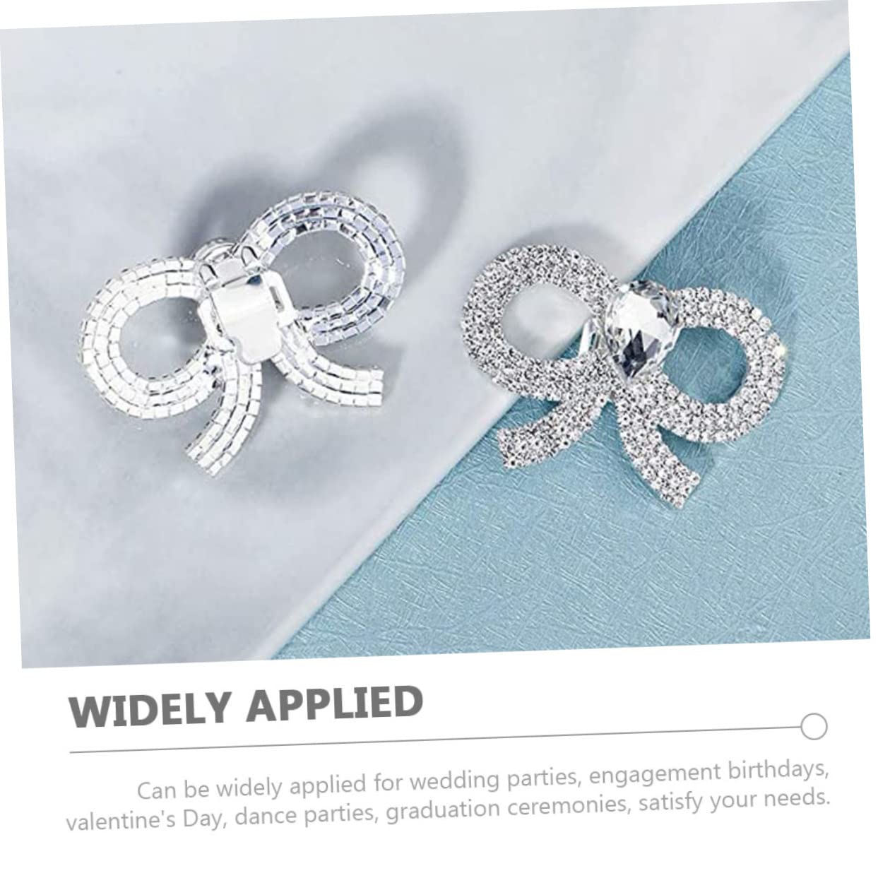 LIFKOME Fibbia Per Scarpe Con Fiocco Fermagli Per Scarpe Strass Fermaglio Per Scarpe Con Fiocco Abbellimenti Applicati Accessori Per Tacchi a Fiocco Silver Cristallo
