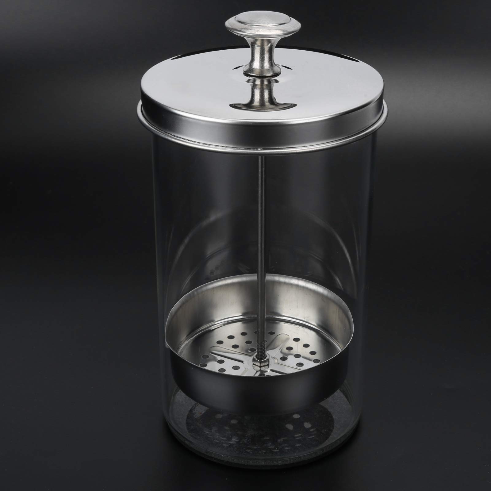 Outils de manucure professionnels pot de trempage de désinfection, salon de coiffure outils de coiffure peignes à ciseaux bouteilles de nettoyage en verre (650 ml)