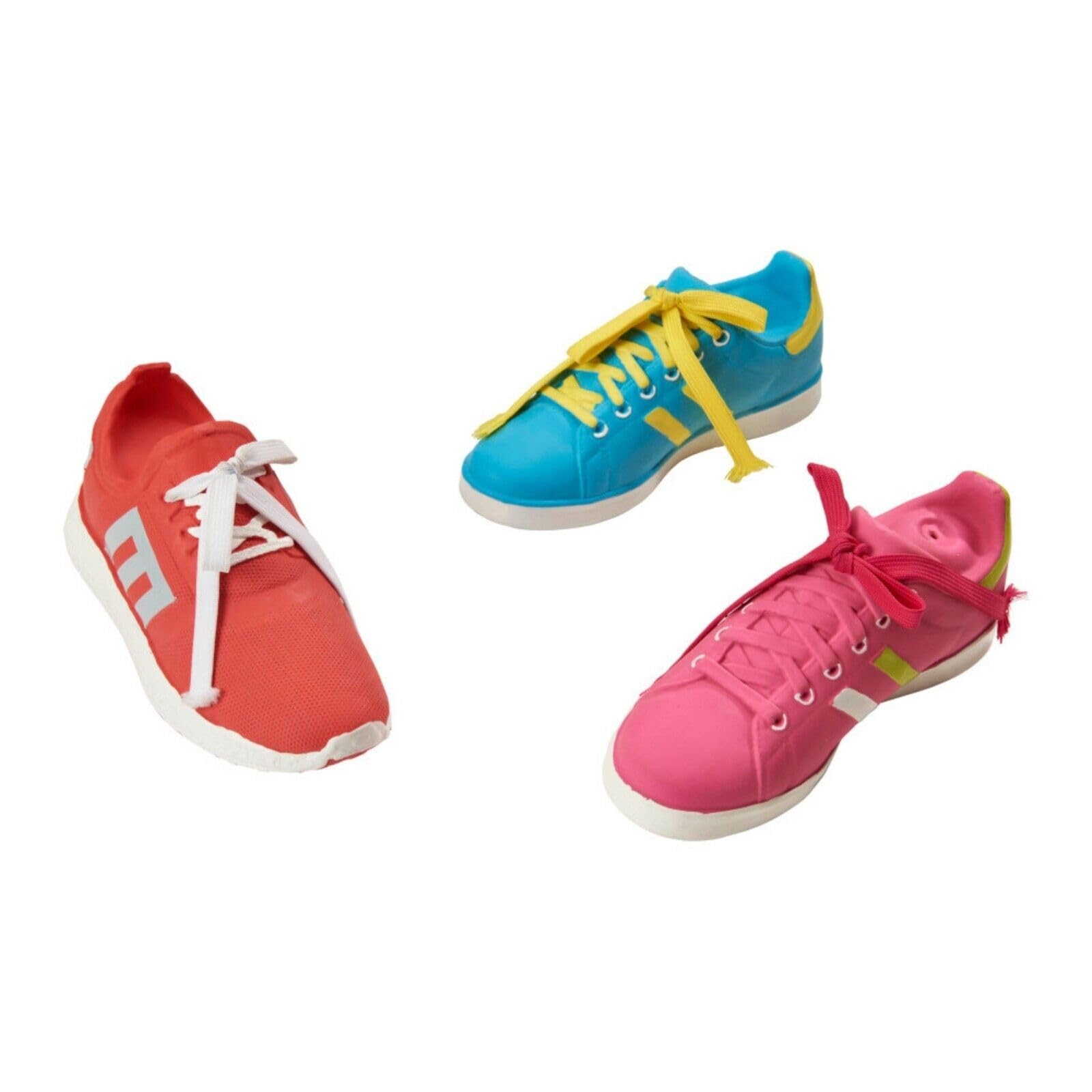 SPOTLatex Shoes Dog Toys -Soft & Stuffing-Free with Honking Squeaker and String Laces, 100% Latex, Brightly Colored, Ideal for Medium/Large Dogs & Light Chewers, 9-inch Assorted Styles
