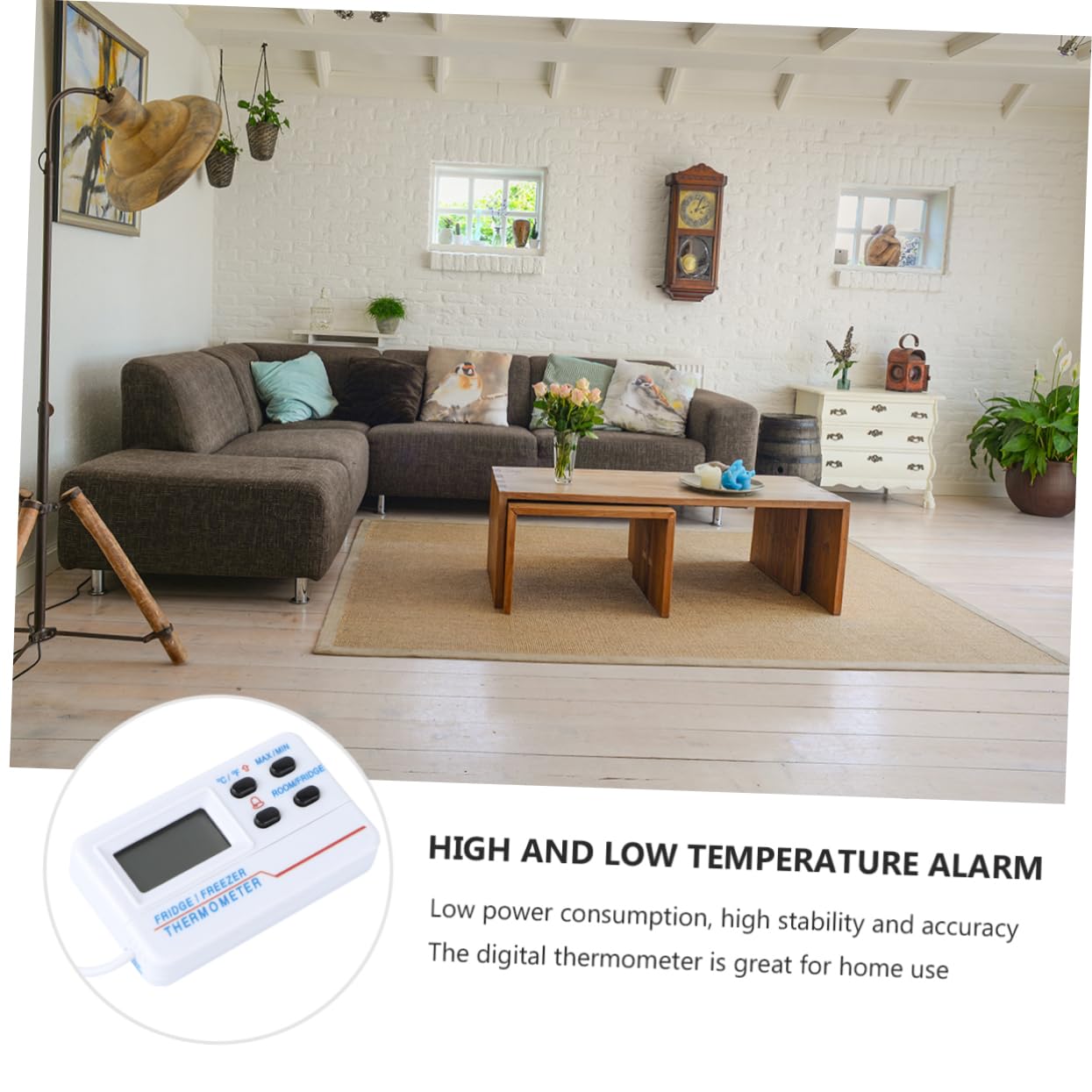 3stücke Digitaler Thermometer Tiefsttemperatur-alarm Für Kühlschrank Gefriertruhe Und Innenräume Präzise Temperaturüberwachung Für Küche Und Lagerung