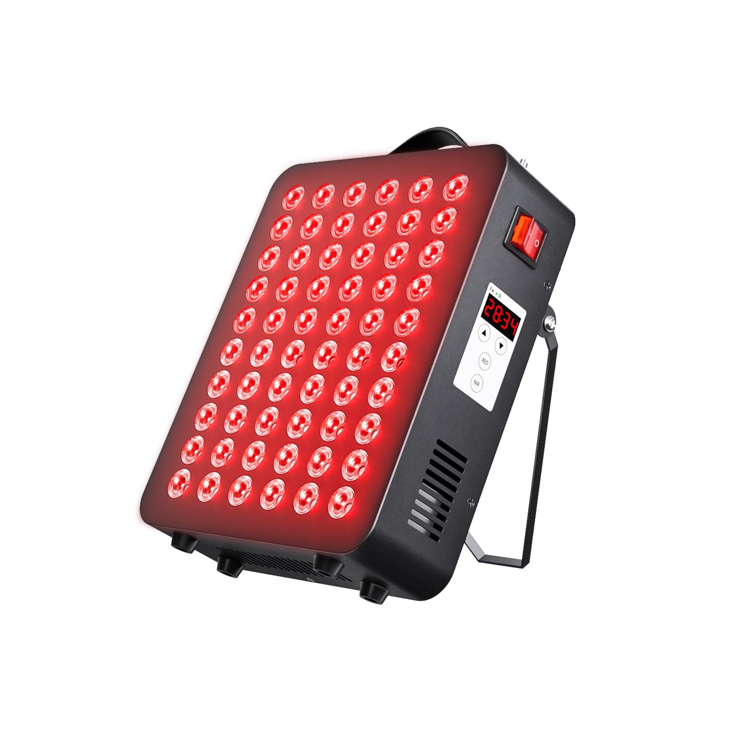 Dispositivo de terapia de luz roja para el cuerpo, de doble chip 660nm＆850nm, grado clínico 60 LEDs con temporizador, el cuerpo, la cara, la relajación, la mejora del sueño, alivio del dolor(300W)