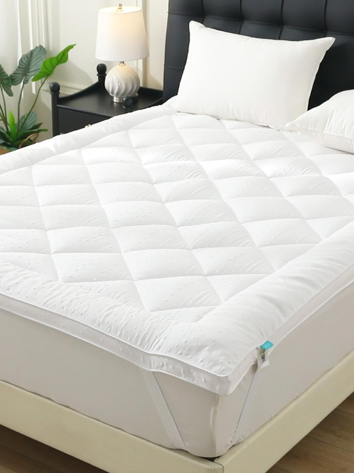 Softhour Coprimaterasso Tencel Extra Spesso 7,6 Cm - Imbottito Morbido Con Tasca Profonda (20,3-53,3 Cm) - Antidolorifico Per La Schiena - Misura Doppia