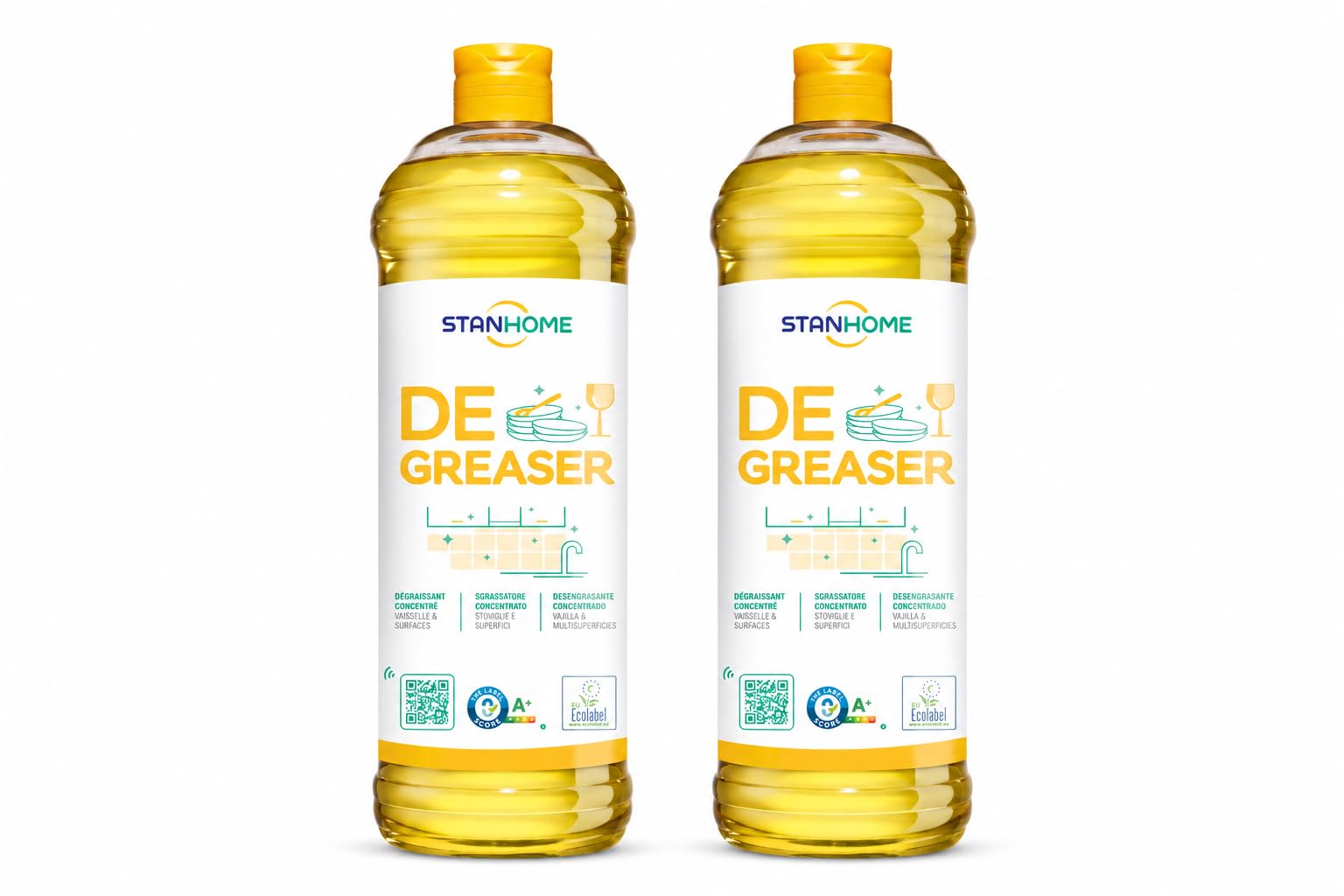 Degreaser Sgrassatore Sgrassatore Concentrato Multisuperfici - 2 Pezzi X 1000 Ml