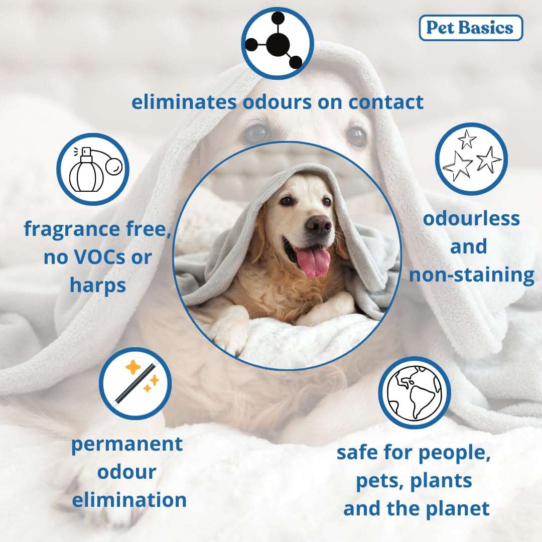 Pet Basics Fragrance Free Odour Remover (200ml) | Gentle Water-Based Formula | Safe for Pets & Surfaces | Non-Toxic | Easy to Use 4
