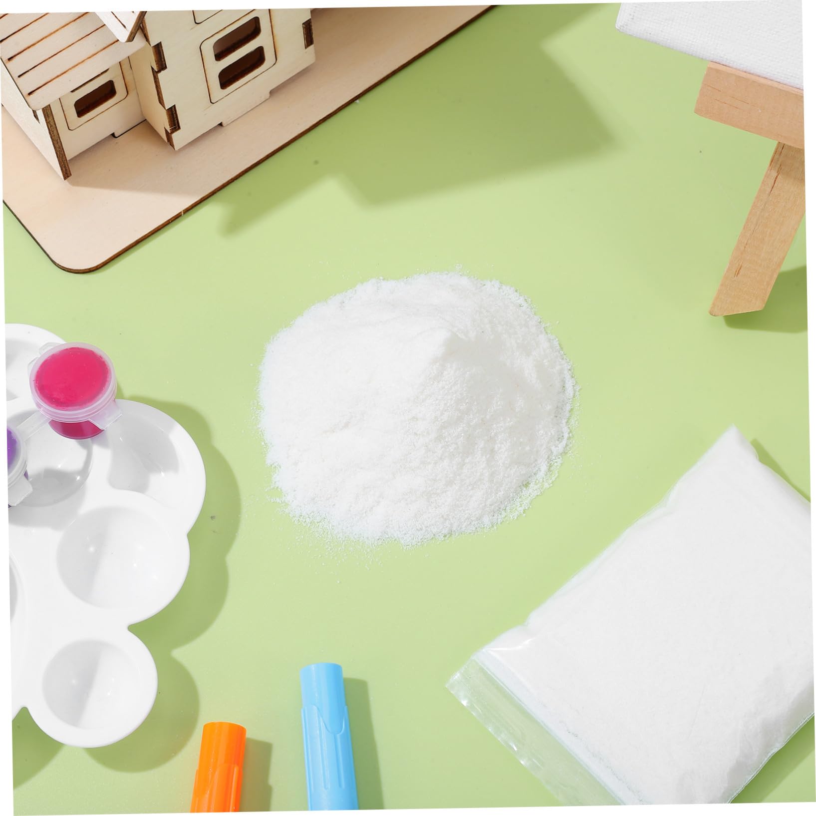 Healvian Mini Cemento Bianco per Case in Miniatura e Mattoni, 20 Borse di Colla Cementizia a Base di Amido di Mais, per Creare Sentieri e Progetti Fai da Te