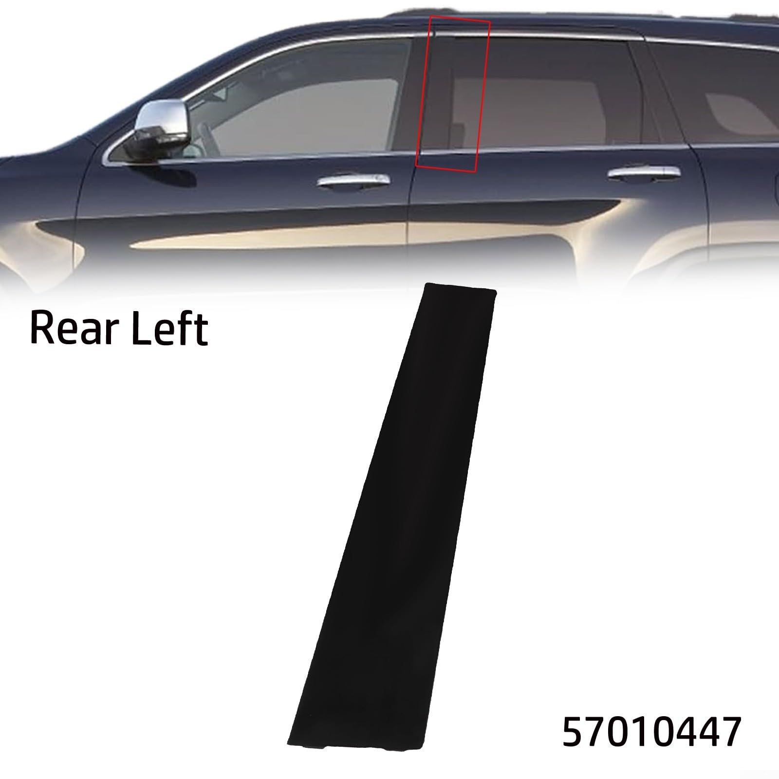 57010447 Trim Colonna B Portiera Posteriore Sinistra per Jeep Per Grand Per Cherokee 2011-2020 Interni Trim Ricambio Direct Fit Copertura Pilastro Corpo