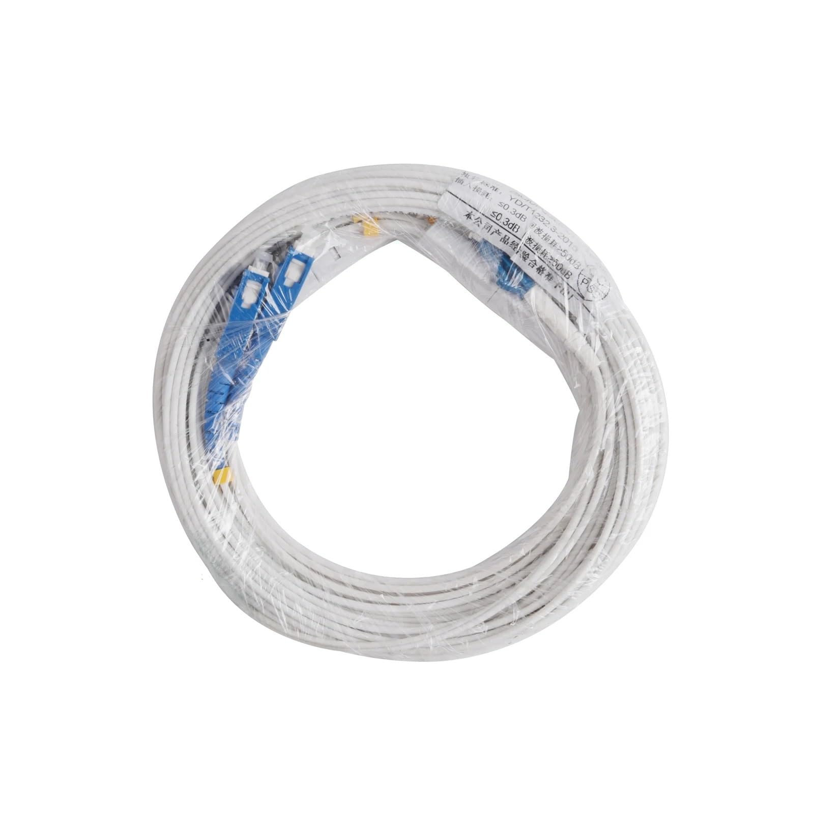 Câble d'extension de fibre optique UPC 2 SC vers UPC 2 LC monomode 2 cœurs Câble de connexion intérieur 100M/120M/150M/200M/250M/300M Câble optique (300M)