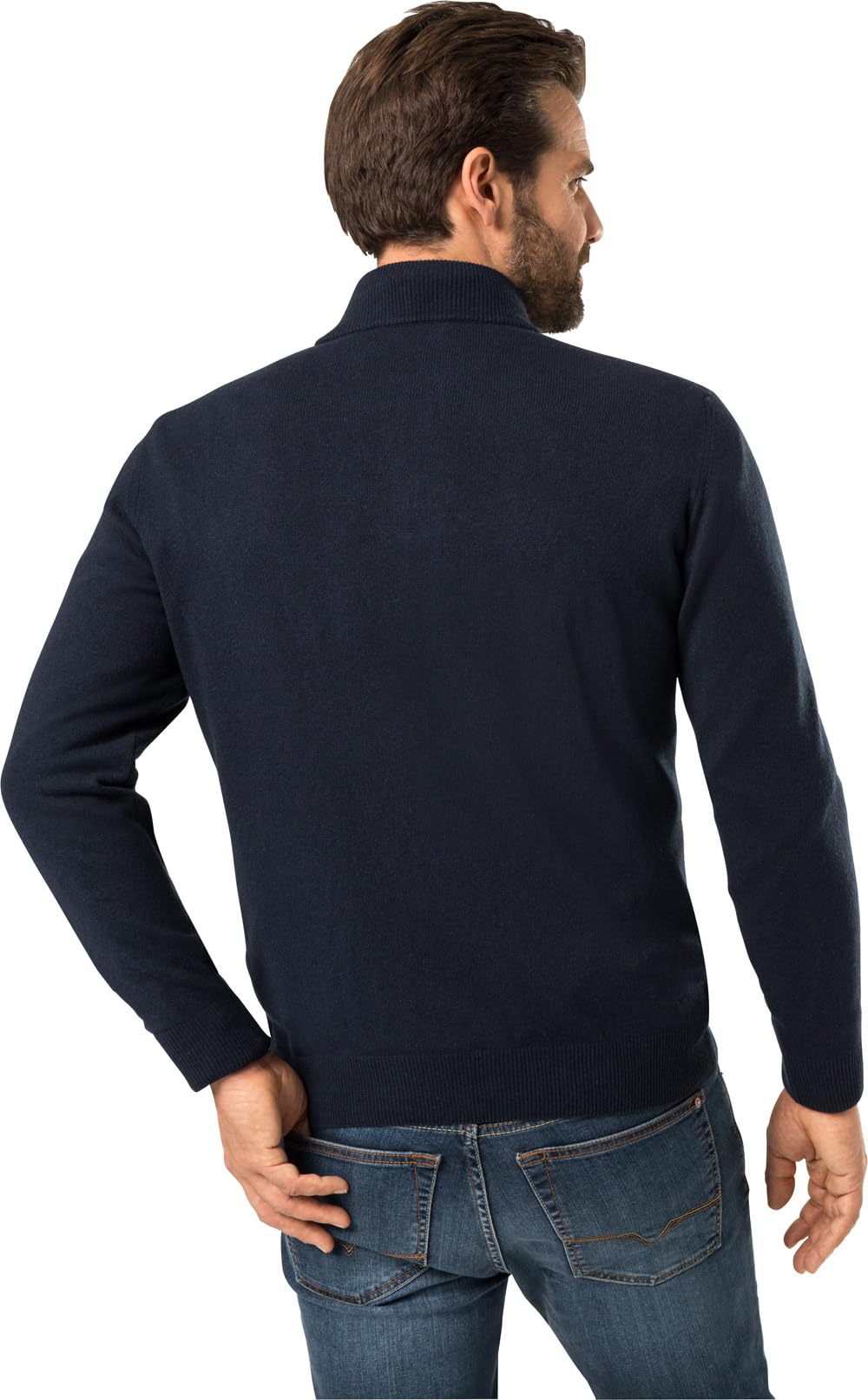 Herrenpullover aus Kaschmir-Seide in Bordeaux, mit kurzem Reißverschluss, für Anlässe aus Business & Freizeit, angenehmes Tragegefühl, Bordeaux, M-3XL