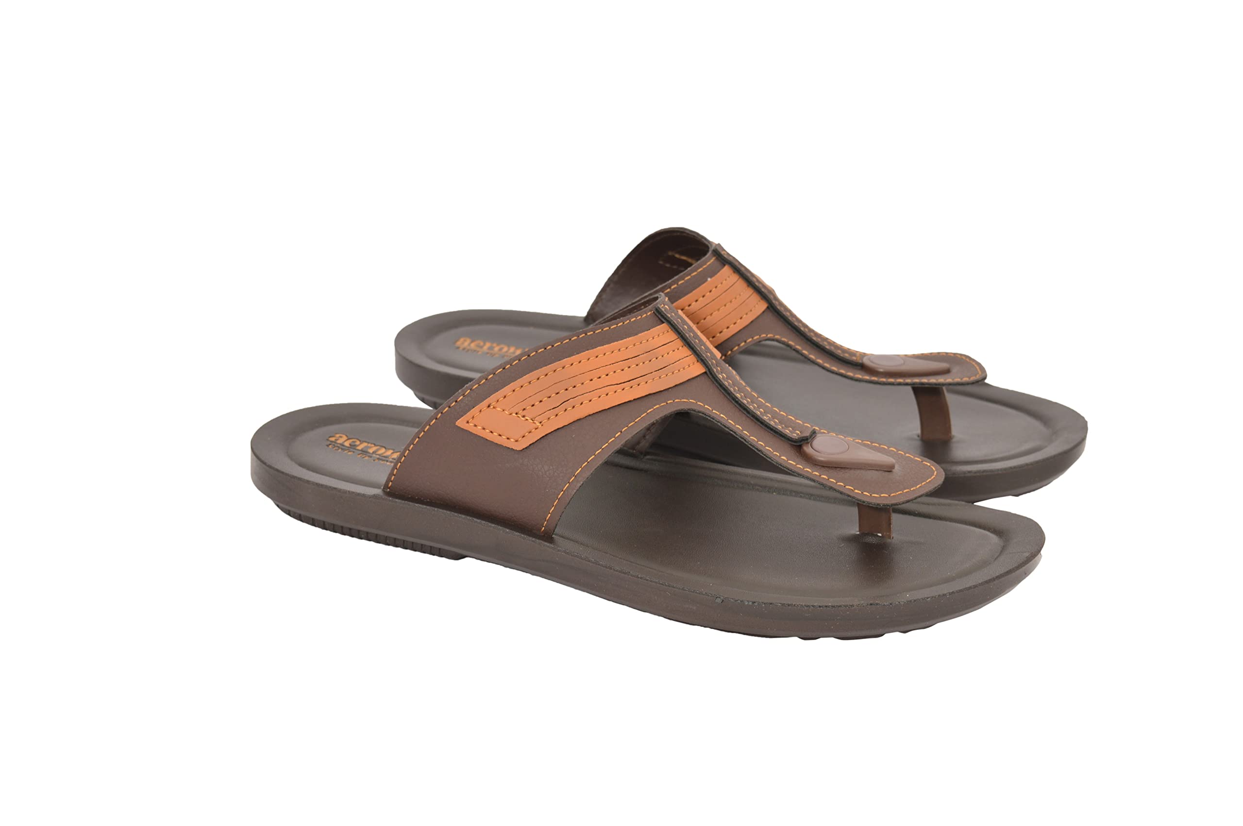 AEROWALK Stylish T-Shape Fashion Sandal/Slipper for Men | Comfortable | Lightweight | Anti Skid | Casual Office Footwear (NV58) 3