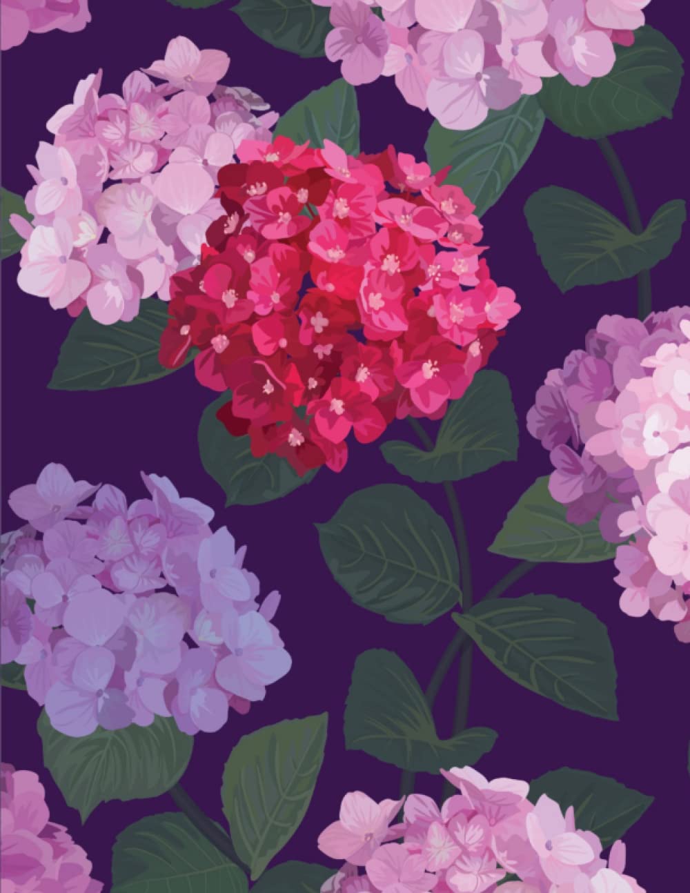 Hydrangea Notebook | College Ruled Hydrangea Notebook | Flower Notebook | 120 Lined Pages