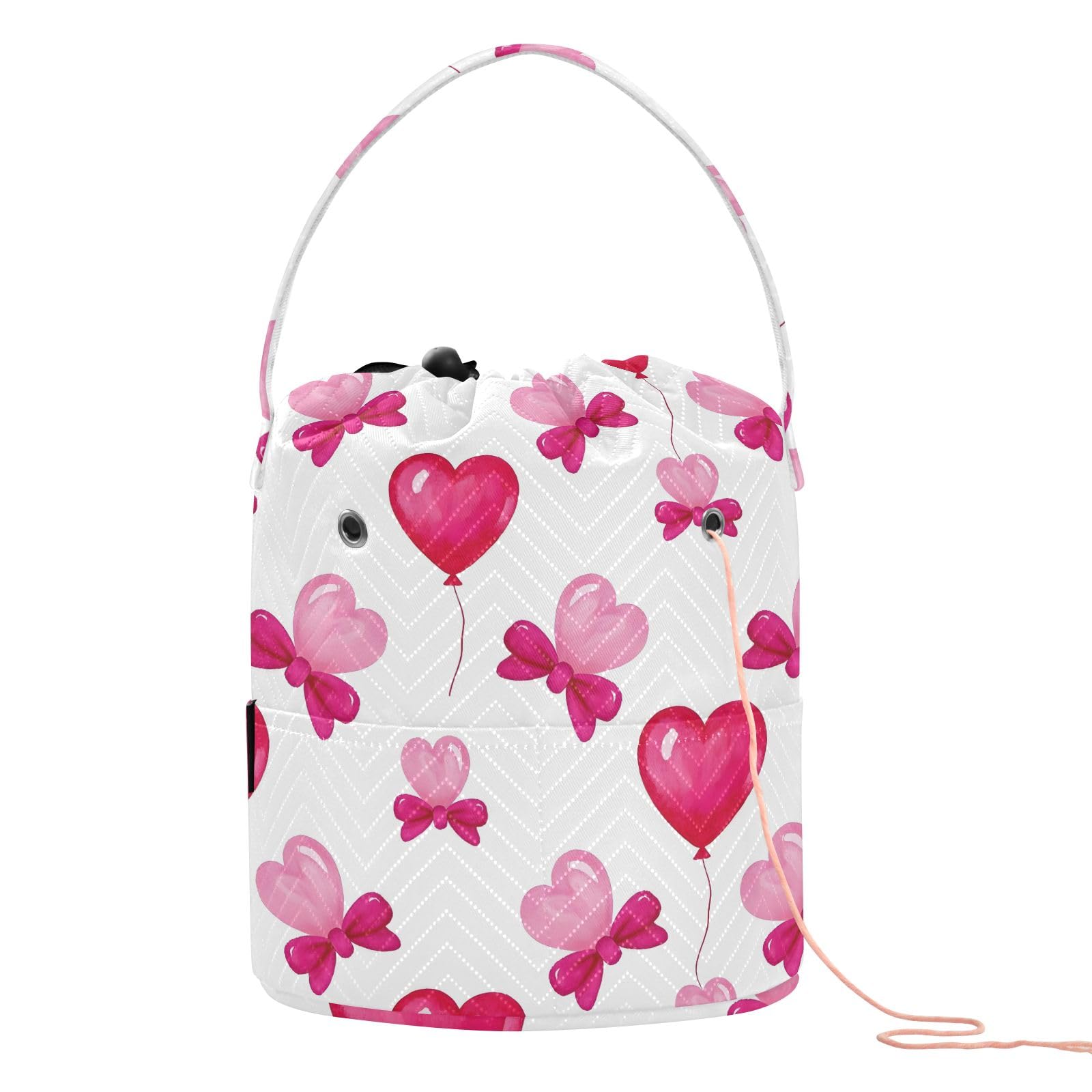 Yarn Storage Bag Small Crochet Bag Knitting Bag Organizer Love Balloon Yarn Bags for Crocheting Basket