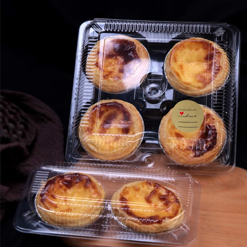 1000 szt. domowych naklejek z miłością, 2,5 cm małe okrągłe naklejki do pieczenia, naklejki na wypieki, opakowania dżemu, butelki do konserwowania, torebki na ciasteczka z liniami (brązowe)