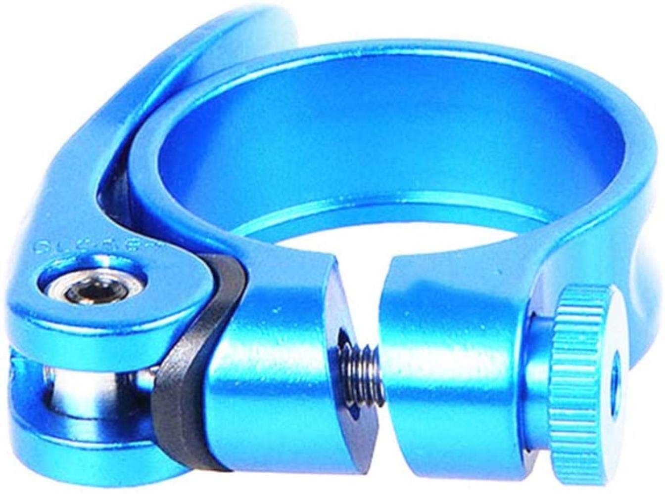 Solide Fahrrad-Schnellwechsel-Sattelstützenklemme Sattelschlauchclip aus Aluminiumlegierung Mountain Road Fixed Gear - 31,8 mm (Blau) Langlebig