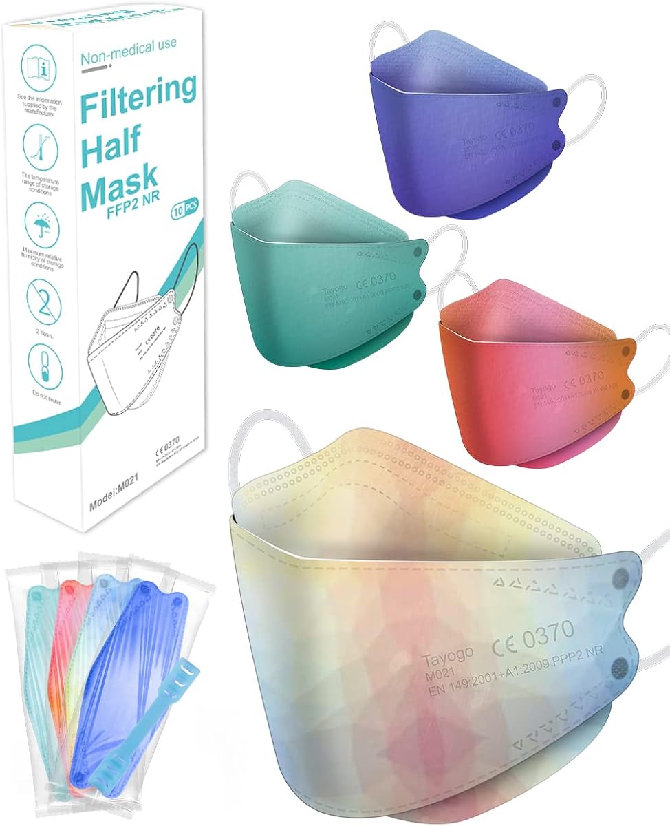 Tayogo FFP2 Face Masks,Fish Shape Protective Face Masks, 5Layer