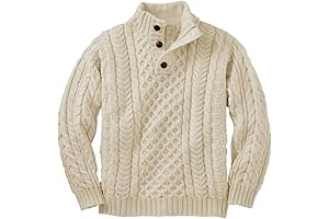 Kids & Boys Irish Turtleneck Cable Knit Sweater