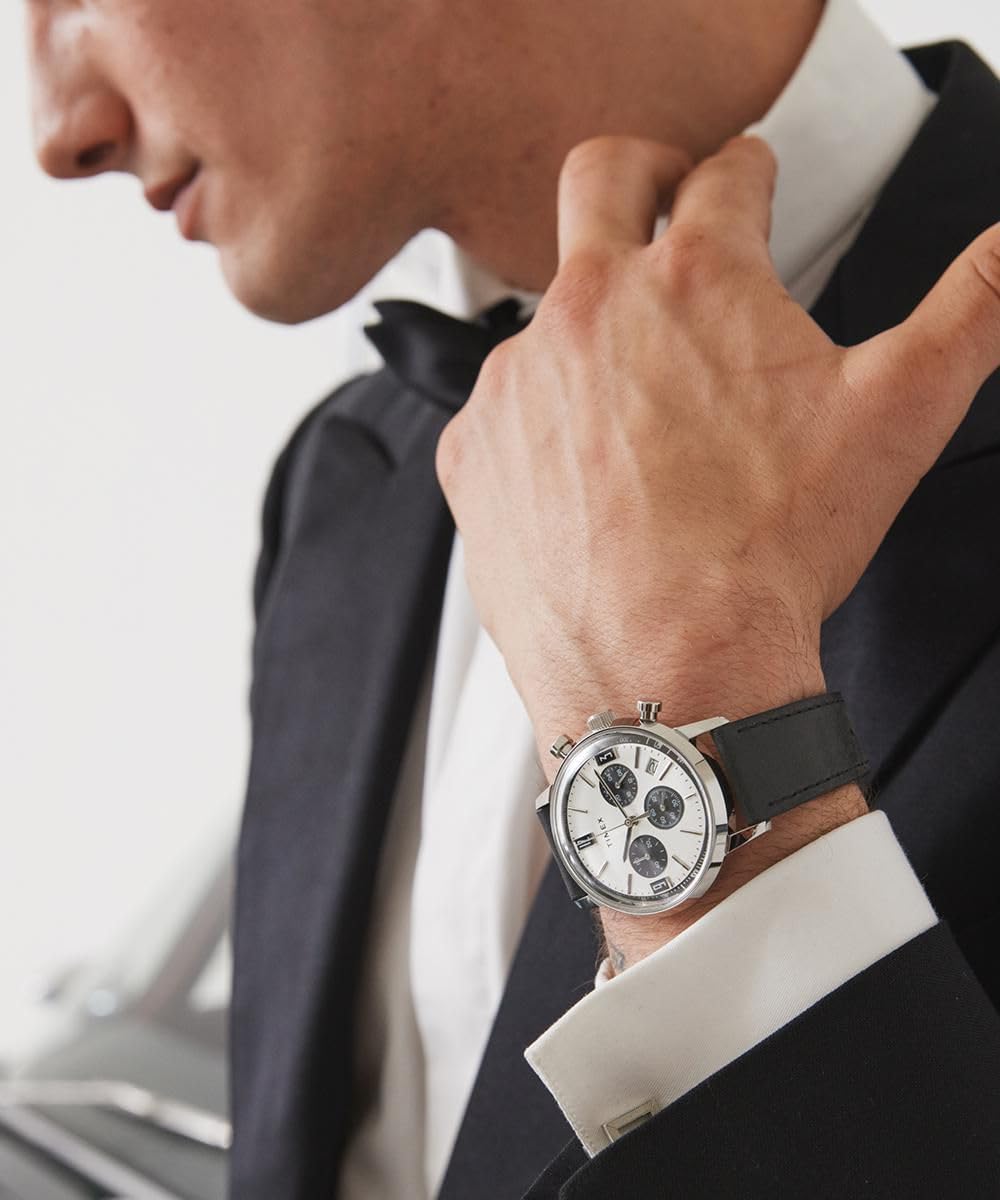 Timex Męski zegarek chronograf ze skórzaną bransoletką Marlin