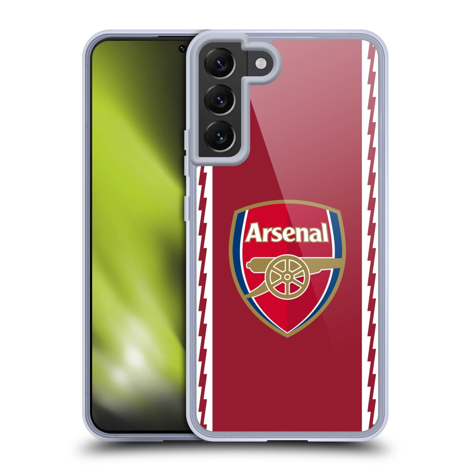 Head Case Designs Officially Licensed Arsenal FC Home 2022/23 Crest Kit Gel Case [Military Grade Protection] Compatible with Samsung Galaxy S22+ 5G and Compatible with MagSafe — image 1