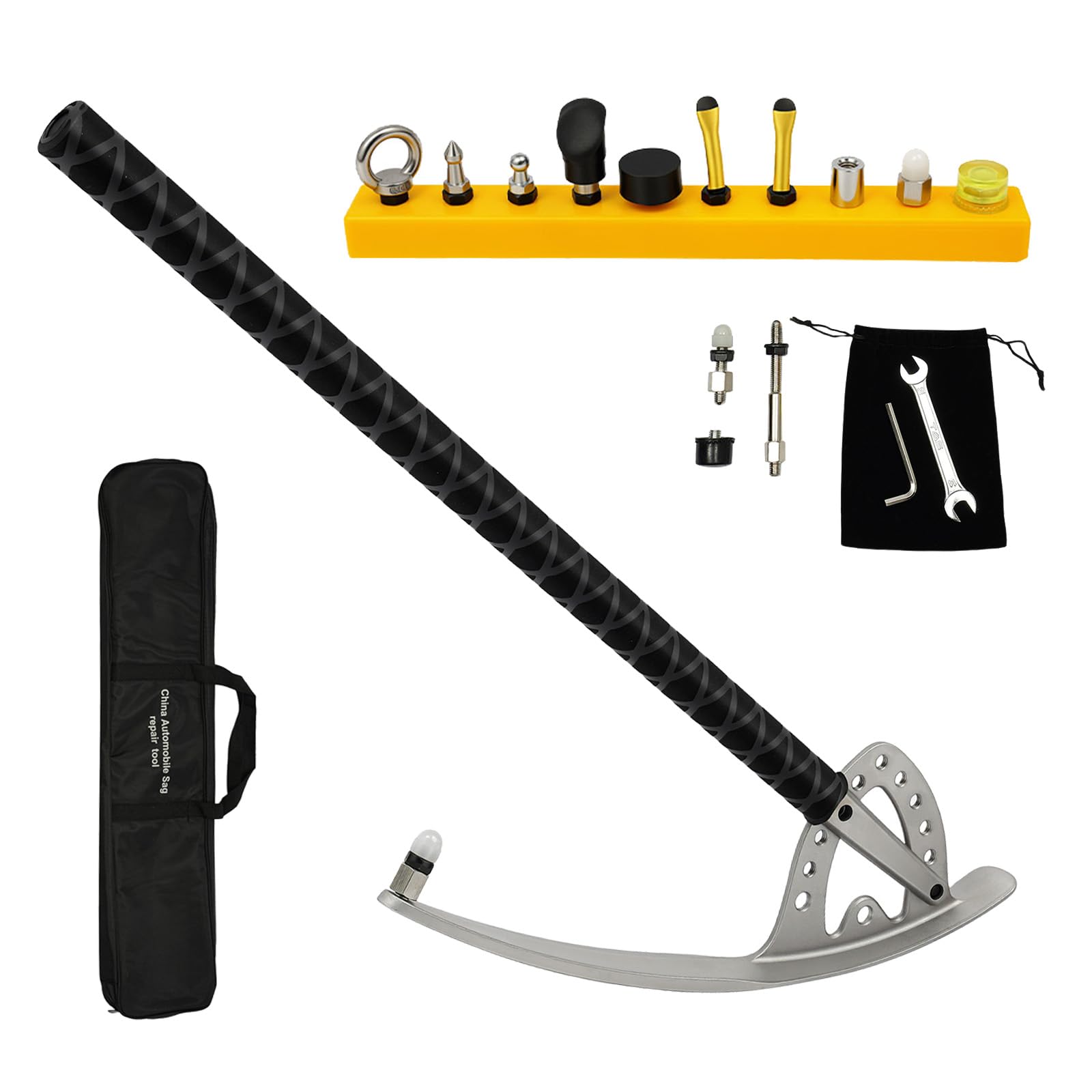 Car Fender Damage Repair Tools Angle Adjustable Stainless Steel Auto Car Dent Removal Fender Repair Kit with Storage