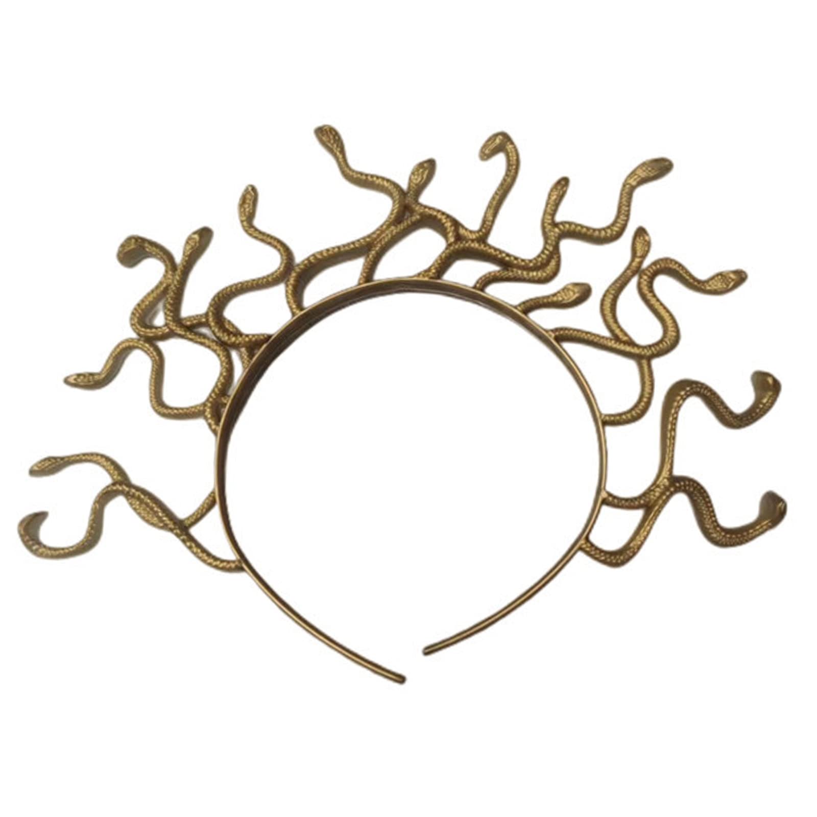 ZEPFJHE Halloween Medusa Headband Snake Costume Headband Headpiece Halloween Cosplay Party Masquerade Party Cosplay Women