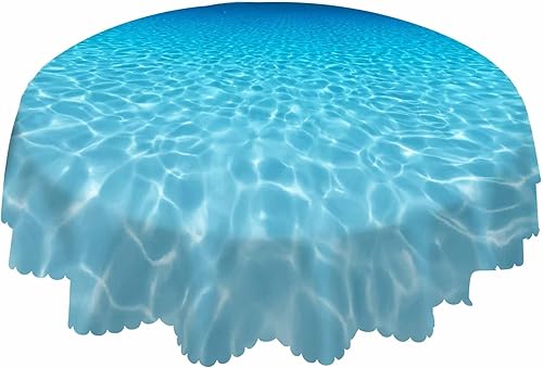 Miniatura 1 de AOYEGO Mantel redondo con diseño de mariposa azul de 60 pulgadas para comedor, fiesta, banquete