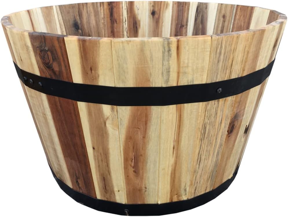 AWP304210 21 x 12 RND Round Barrel Planter, 21 x 12, No Color