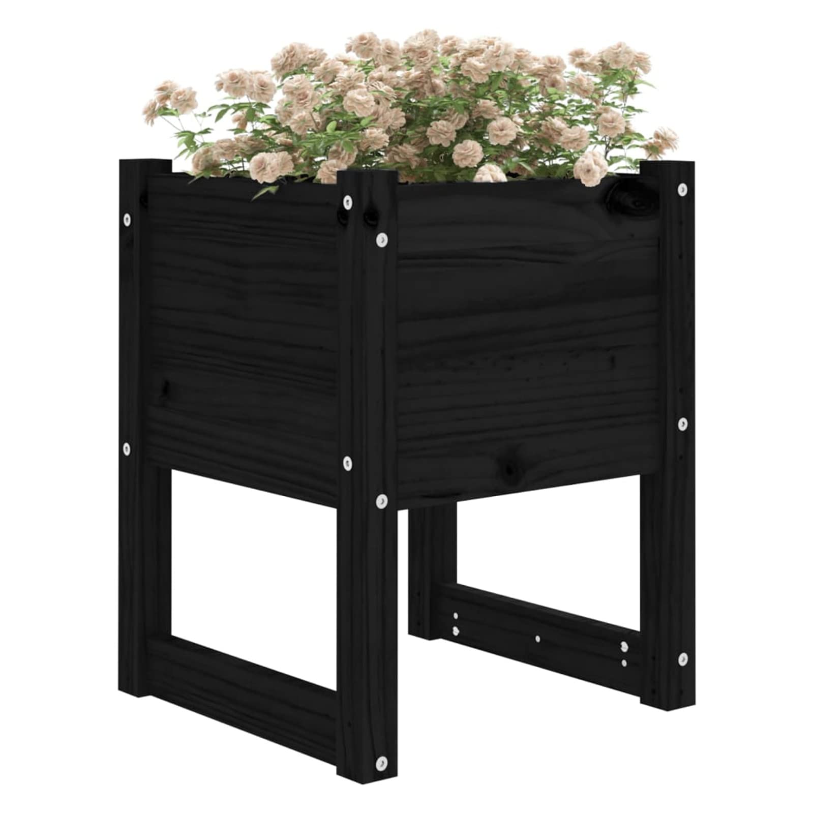 Costway Fioriera rialzata in legno di abete, Kit di legno per giardino per verdure erbe e fiori 120x43,5x51cm