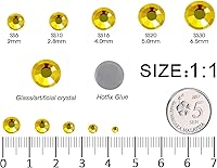 Vista 37 de 1440 piezas de diamantes de imitación termoadhesivos SS20 color púrpura2 con parte posterior plana, gemas de cristal de vidrio para ropa, camisas