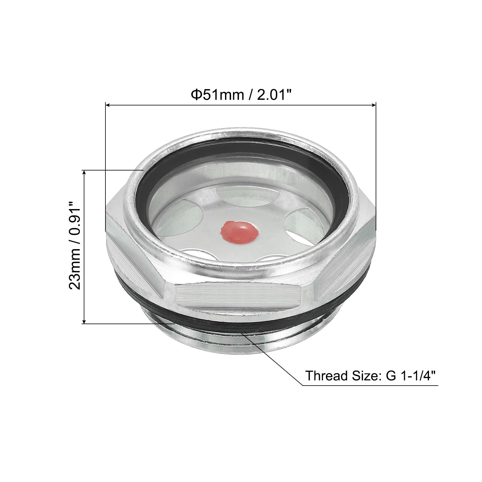 PATIKIL Air Compressor Oil Sight Glass - Image 2