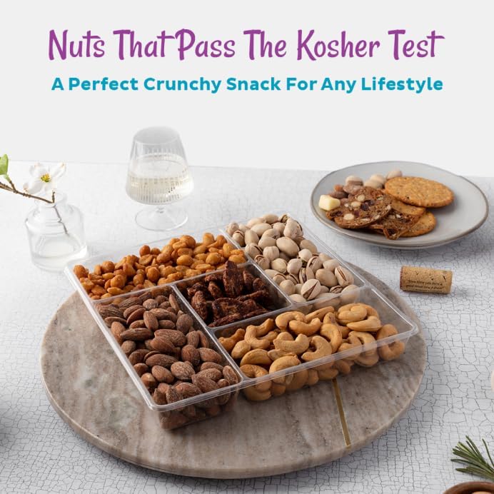 Miniatura 6 de Oh! Nuts Bandeja de nueces seccionadas, almendras, anacardos, cacahuetes, pistachos y nueces, bandeja de regalo de nueces variadas saludables y