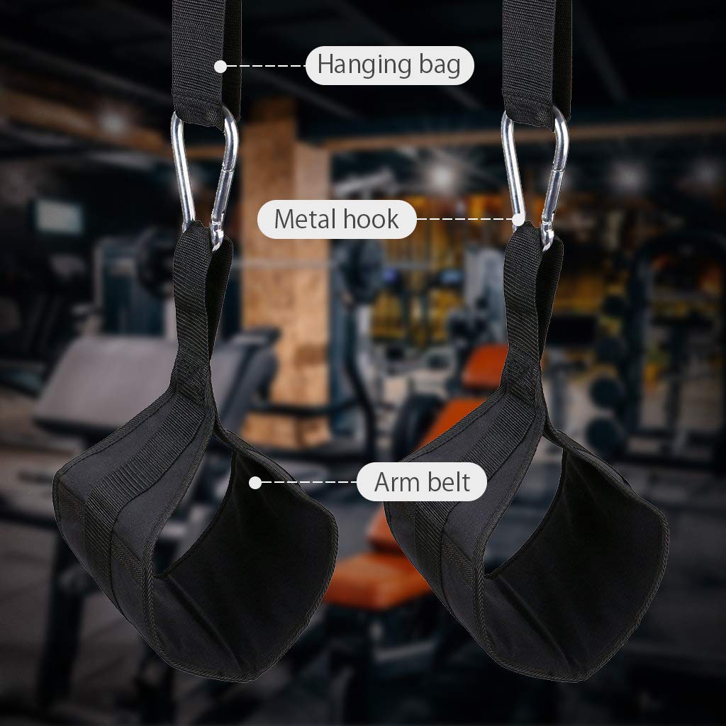MuscleForge Hangende buikbanden voor optrekstang - professionele buikbanden en hangende buikbanden - trainingsapparatuur met staafbevestiging (paar