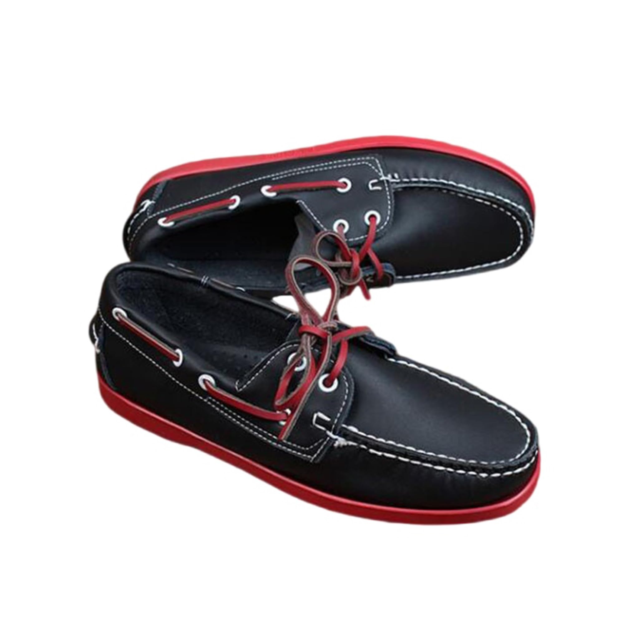 Mocassini Da Uomo Classici Alla Moda Fatti A Mano Con Lacci, Scarpe Da Lavoro Casual In Vera Pelle, Scarpe Da Barca Da Guida