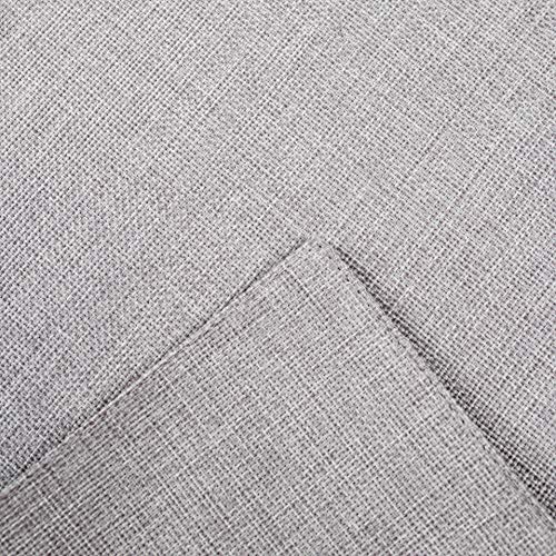Spring Garden Home Large Thick Placemats Set Of 6 Faux Linen Table Mats For Party/Holiday Dinner Decoration, 13X19-Inches, Light Grey #TOP6