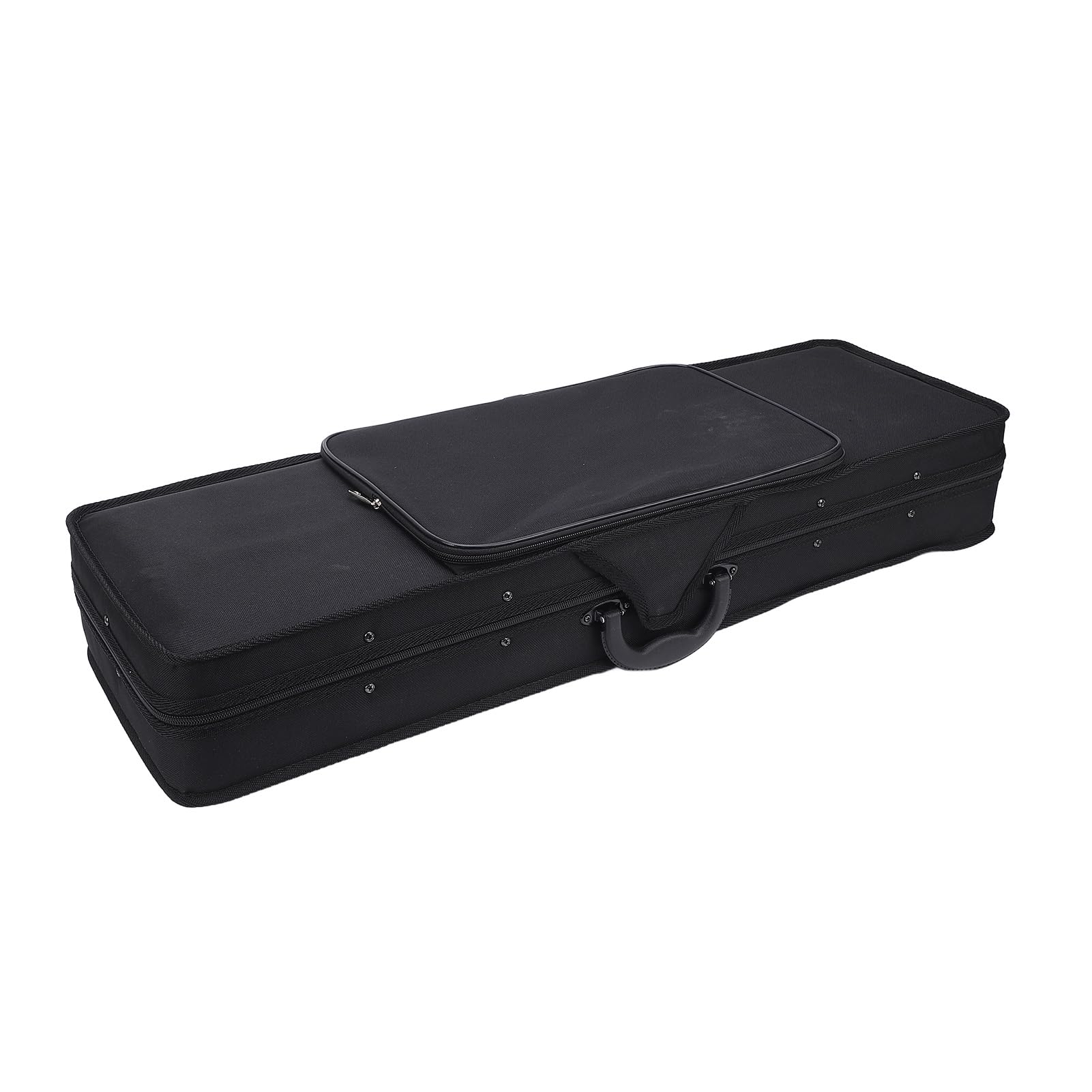 aqxreight Estuche para Violín de Tamaño 3/4, Carcasa Dura de Tela de Buey, Almacenamiento de Viaje con Soportes para y Múltiples Bolsillos para Violines Eléctricos