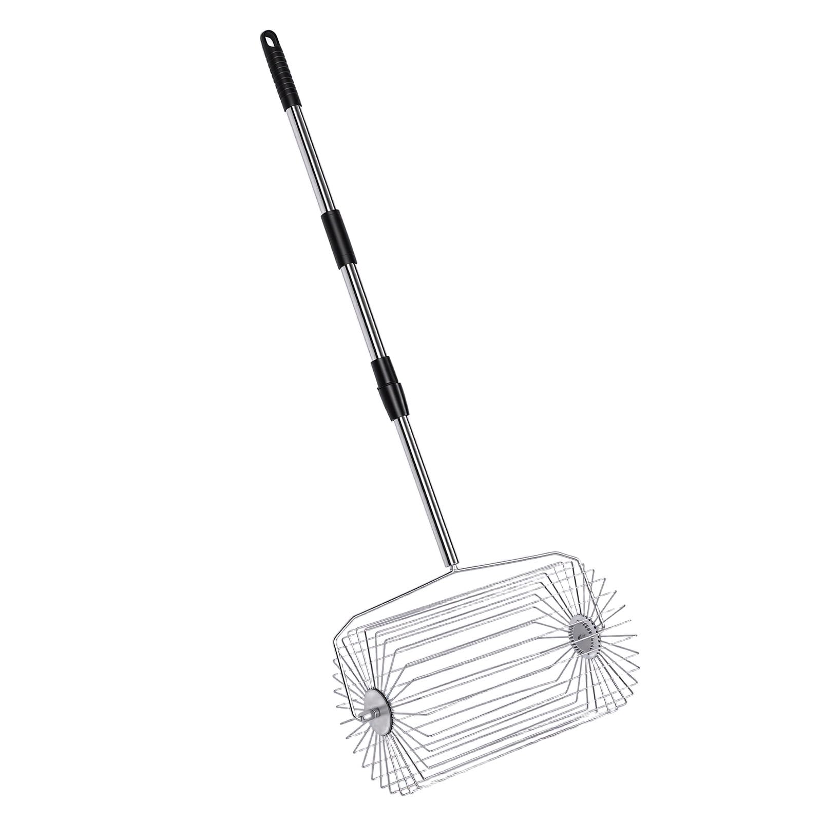 Jenngaoo Tennisball Picker Tragbarer Tennisball Sammler aus Edelstahl (L)