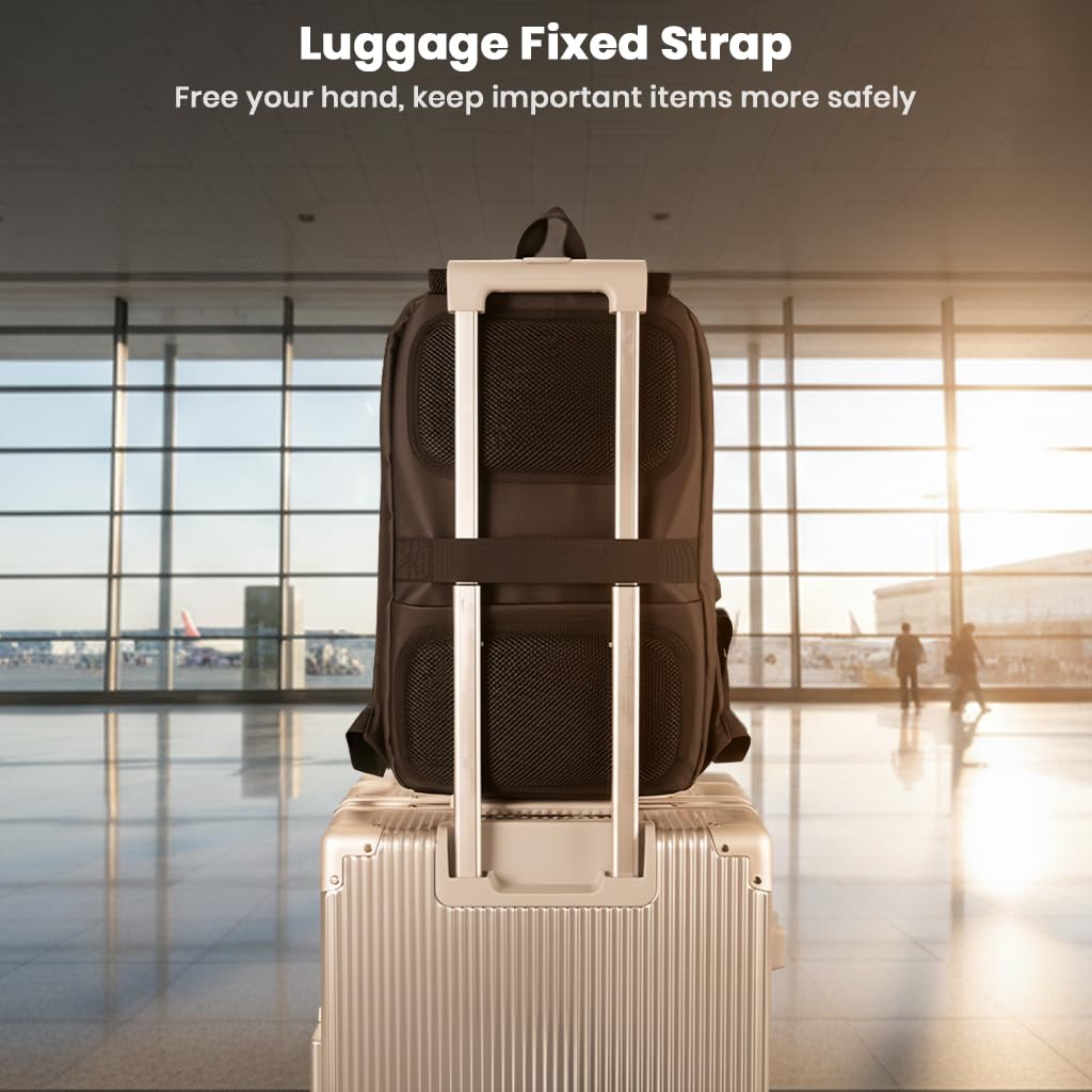 COMPX Hardshell Laptop Backpack Bag for Man - 15L Volume & Fit for 17” Laptop Waterproof, Anti-Theft, 3 Pin Lock, Padded Shoulder Straps, 180° Flat-open, Bagpack for Daily Commute & Office 18 61g6clmbwLL. SL1024