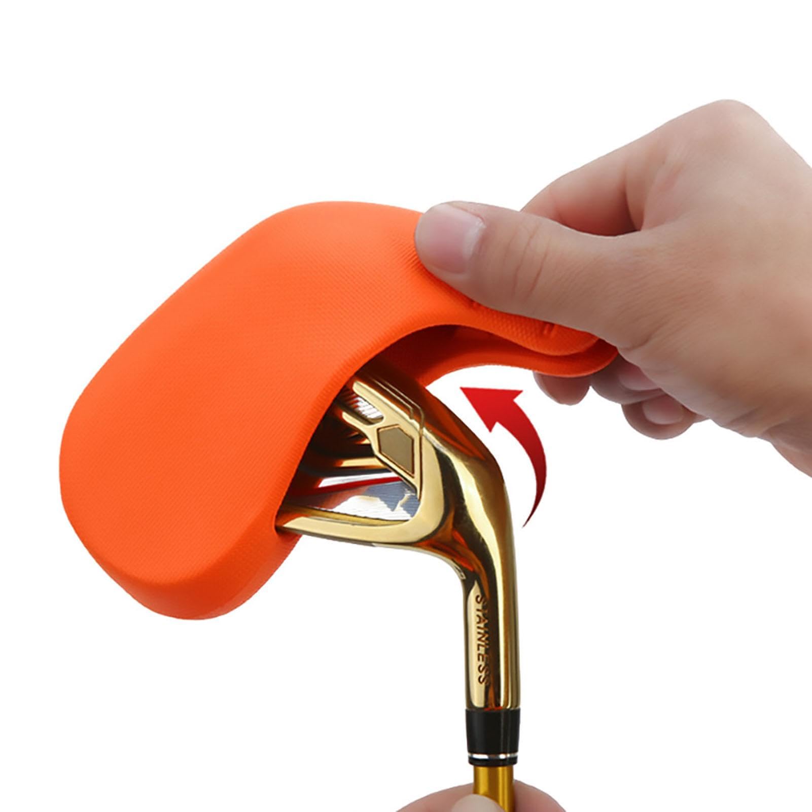 Fundas para cabeza de golf, juego de fundas para cabeza de golf TPE, funda para palo de golf con número hueco, accesorios de golf fáciles de poner y quitar para palos de golf