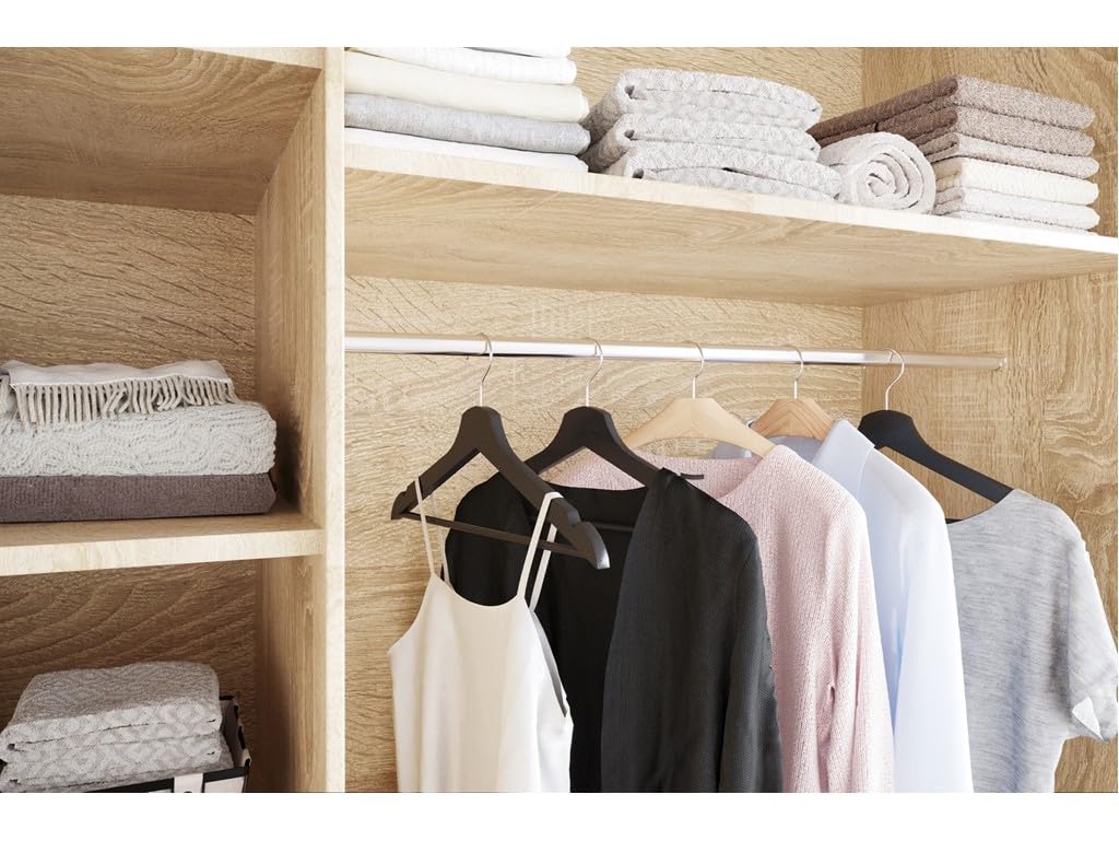 L5 250 cm Sonoma Schiebetüren Kleiderschrank 250x215x58 cm mit Spiegel - Schlafzimmermöbel, Aufbewahrung - Mehrzweckschrank
