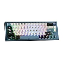 EPOMAKER MS68 VIA Tastiera senza fili con schermo TFT. Tastiera meccanica da gioco in alluminio al 65% Bluetooth, 2,4Ghz, USB-C, Hot Swap, retroilluminazione RGB (Blue, Flamingo Switch)