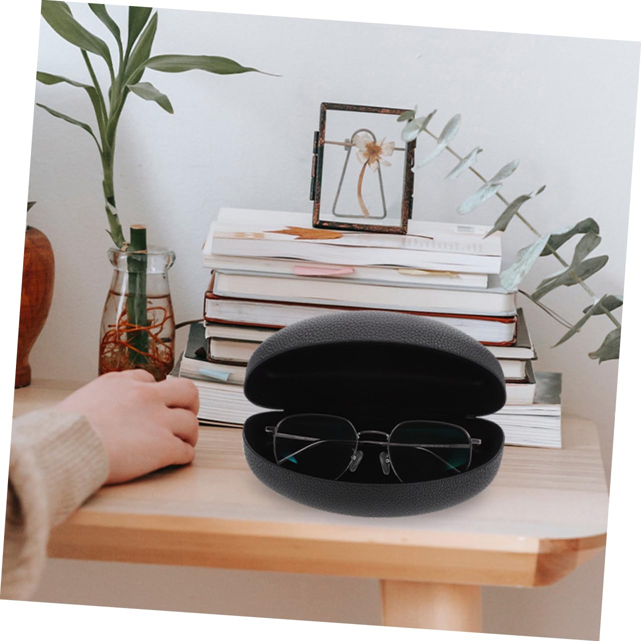 Healeved 6 Pièces Étui à Lunettes De Soleil Porte-lunettes De Soleil Étui De Protection Pour Lunettes De Soleil Récipient à Verres Étuis Rigides Pour Lunettes Unité Centrale Black