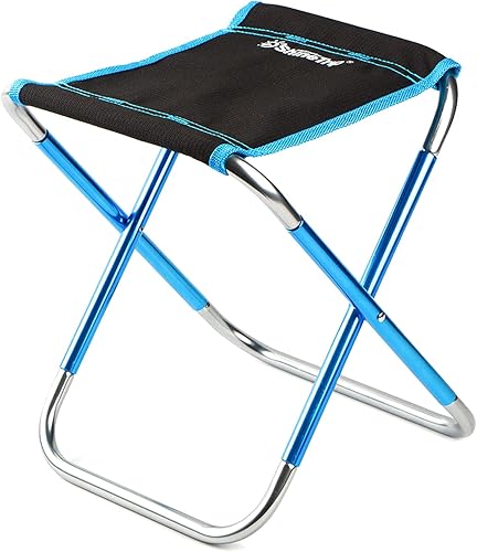 UNISTRENGH Mini taburete plegable para campamento, ligero, portátil, plegable, ultraligero para exteriores, barbacoa, pesca, viajes, senderismo,