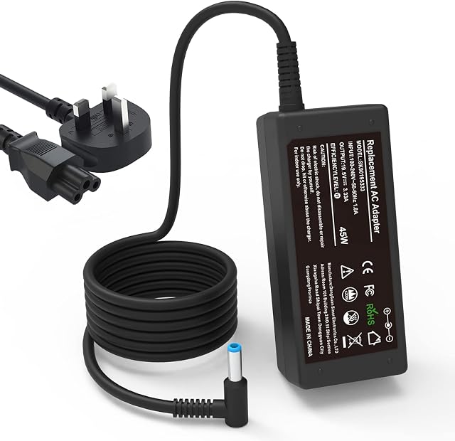 45W Hp Laptop Charger 19.5V 2.31A Notebook Replacement AC Adapter Charger Compatible with HP Spectre X360 Elitebook Folio Spectre Ultrabook Pavilion 11 13 14 15 17 and More(4.5 X 3mm)