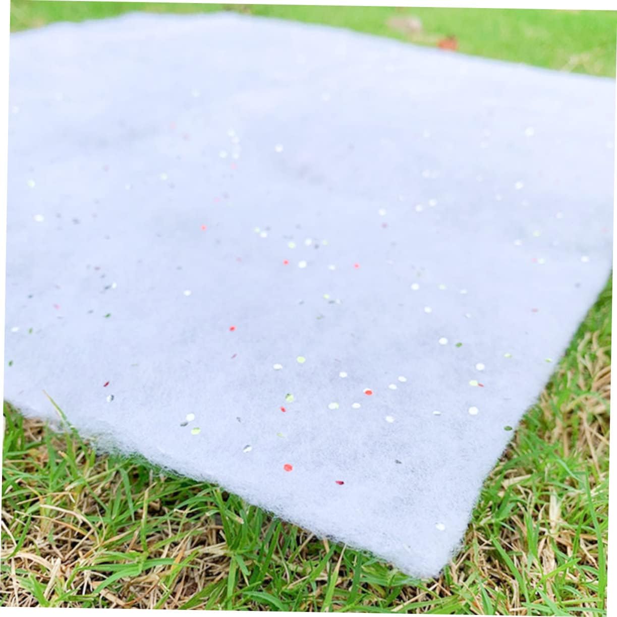 1sheet Christmas Fake Snow Decor Stylish Artificial Snow Carpet Prop for Holiday Decorations Material for Home Party Setup