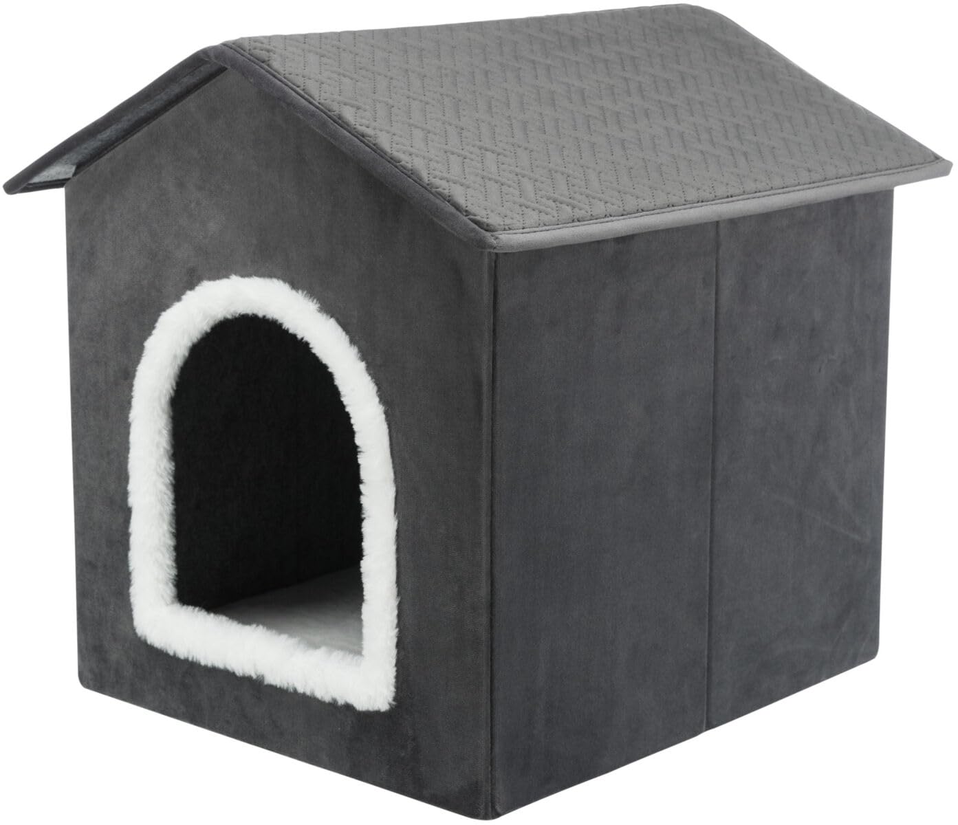 Livia Cave, 38 × 41 × 44 cm, Dark Grey and White