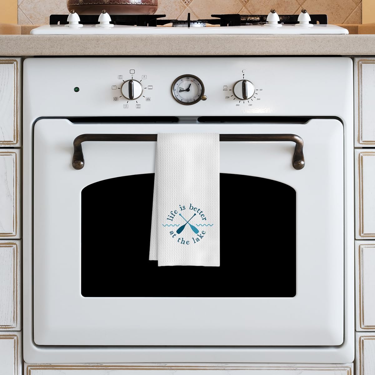 Summer Lake Kitchen Towels - Lake House Decor, Lake Dish Towels for Kitchen, Lake Hand Towels, Lake House Decor for The Home, Lake House Gifts, Life is Better at The Lake, 16x24 Inch - Image 4