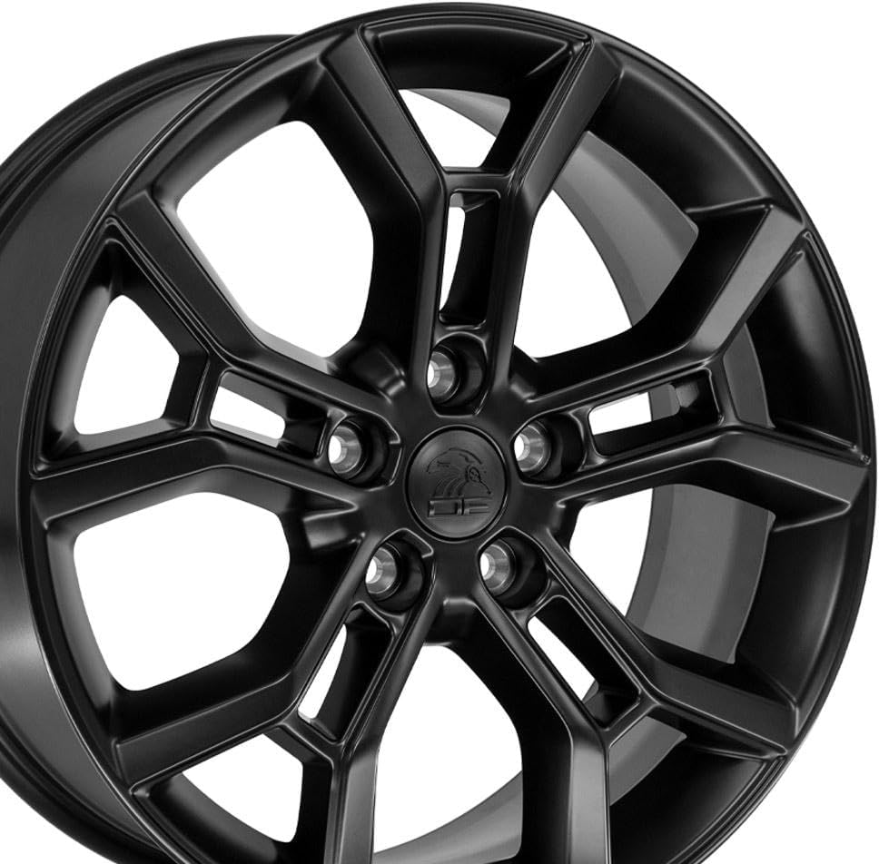 OE Wheels JP29 20 Inch Rim Fits Grand Cherokee Style 5x127 20x8.5 Satin Black - Hollander 95505 (1)