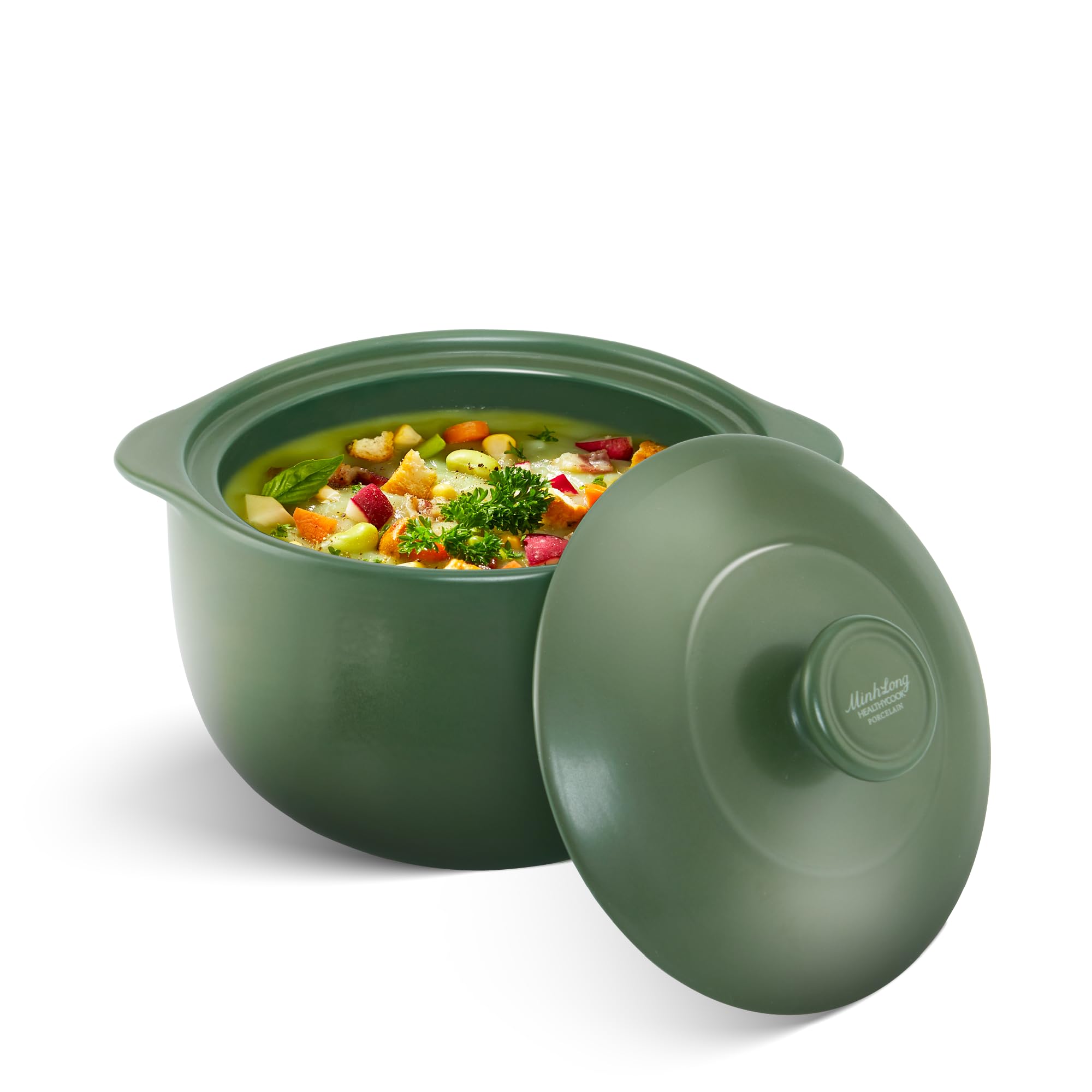 MINH LONG 1-Qt Porcelain Dutch Oven with Lid